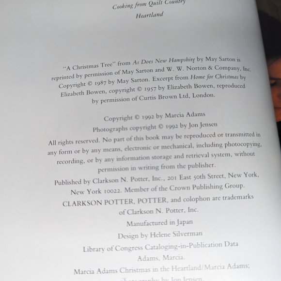 Christmas in the Heartland by Marcia Adams; Jon Jensen Hard Cover Book - Picture 7 of 8